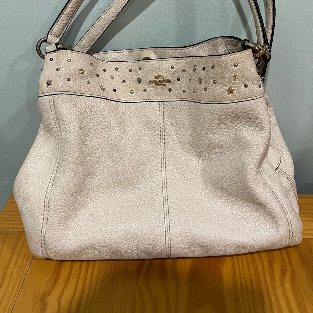 Slightly used Coach leather bag